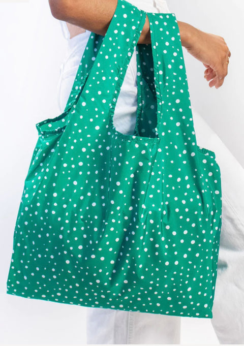 Kind bag green polka dot