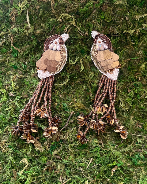 Olivia Dar kingfisher earrings