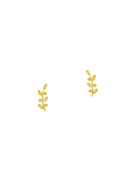 Tai leaf crawler earrings